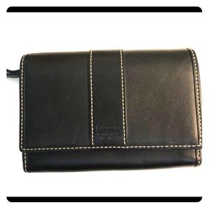 Coach black leather wallet